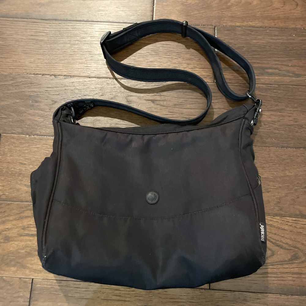 Pacsafe Black‎ Shoulder Crossbody Bag Black Anti-Theft
